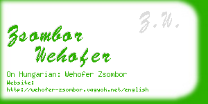 zsombor wehofer business card